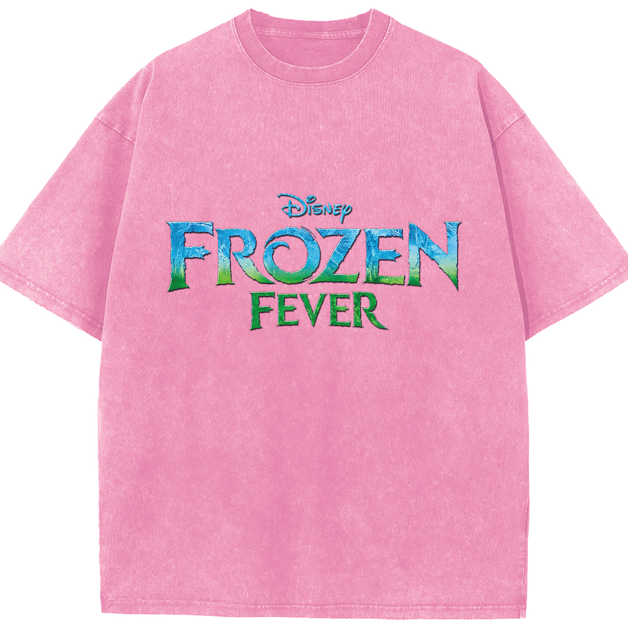 （画像用） アナと雪の女王 アンナ エルサ Frozen Anna Elsa 綿100% ヴィンテージ風 半袖Tシャツ（フロントプリント）